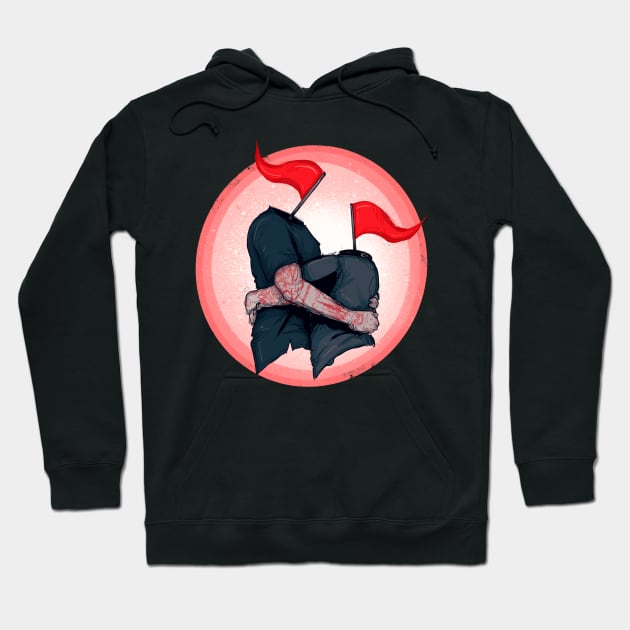 Red Flag Love Hoodie by LVBart